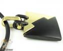 Mens baraka 18k gold & black ceramic pendant