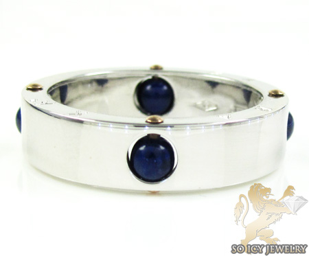 Mens baraka 18k white gold & blue onyx ring - Image 2