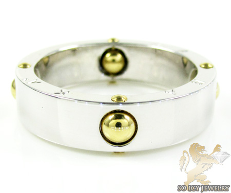 Mens baraka 18k white & yellow gold ring - Image 2