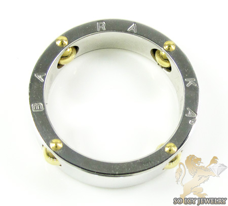 Mens baraka 18k white & yellow gold ring - Image 3