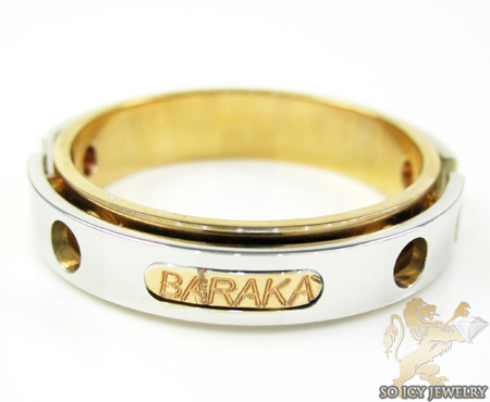 Mens baraka 18k white & rose gold ring