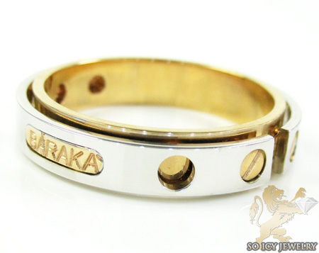 Mens baraka 18k white & rose gold ring