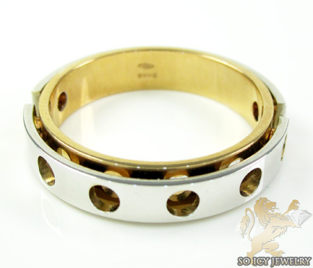 Mens baraka 18k white & rose gold ring - Image 5