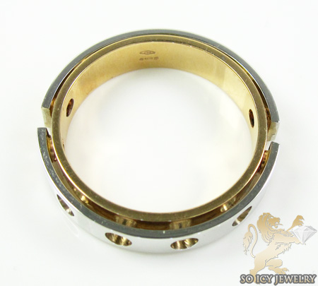 Mens baraka 18k white & rose gold ring - Image 6