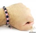 Black rhinestone macramé faceted bead rope bracelet 5.00ct