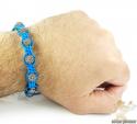 Gray rhinestone macramé faceted bead rope bracelet 5.00ct