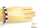 Multi colored rhinestone macramé faceted bead rope bracelet 9.00ct