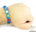 Multi colors rhinestone macramé faceted bead rope bracelet 9.00ct