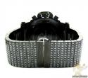 Techno master white diamond & black cz ice wrist watch 20.00ct