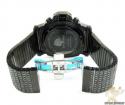 Techno master white diamond & black cz ice wrist watch 20.00ct