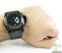 Techno master white diamond & black cz ice wrist watch 20.00ct