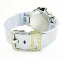 Mens canary cz dw-6900 white stainless steel g-shock watch 5.00ct