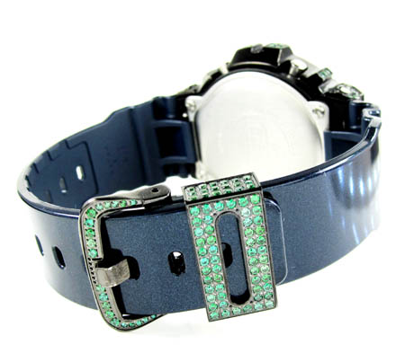 Mens green cz dw-6900 black stainless steel g-shock watch 5.00ct - Image 3