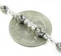 925 black & white sterling silver diamond cut bead chain 18-24 inch 4.75mm