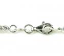 925 black & white sterling silver diamond cut bead chain 18-24 inch 4.75mm