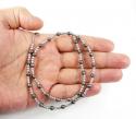 925 black & white sterling silver diamond cut bead chain 18-24 inch 4.75mm