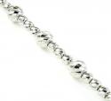 925 white sterling silver diamond cut bead chain 22-24 inch 4.75mm