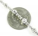 925 white sterling silver diamond cut bead chain 22-24 inch 4.75mm