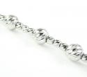 925 white sterling silver diamond cut bead chain 20-24 inch 5.75mm