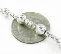 925 white sterling silver diamond cut bead chain 20-24 inch 5.75mm