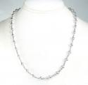 925 white sterling silver diamond cut bead chain 20-24 inch 5.75mm