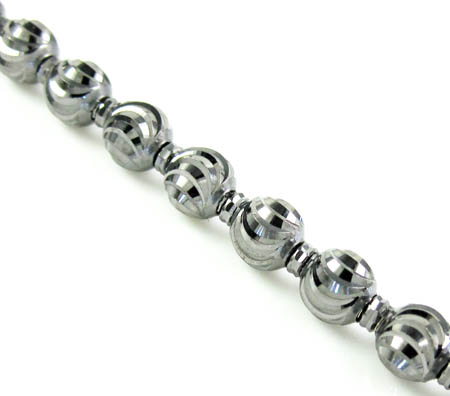 14k black gold diamond cut bead chain 22 inch 4mm