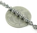 14k black gold diamond cut bead chain 22 inch 4mm