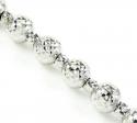 14k white gold diamond cut bead chain 18-30 inch 5.50mm