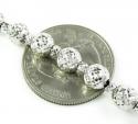 14k white gold diamond cut bead chain 18-30 inch 5.50mm