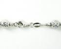 14k white gold diamond cut bead chain 18-30 inch 5.50mm