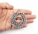 14k white gold diamond cut bead chain 18-30 inch 5.50mm