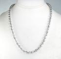 14k white gold diamond cut bead chain 18-30 inch 5.50mm