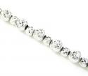 14k white gold diamond cut bead chain 16-30 inch 4.75mm