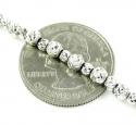 14k white gold diamond cut bead chain 16-30 inch 4.75mm