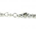 14k white gold diamond cut bead chain 16-30 inch 4.75mm
