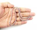14k white gold diamond cut bead chain 16-30 inch 4.75mm