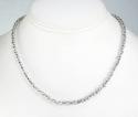 14k white gold diamond cut bead chain 16-30 inch 4.75mm