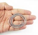 14k white gold diamond cut bead chain 16-30 inch 3.50mm