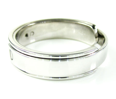 Mens baraka 18k white gold wedding band screw ring - Image 3