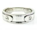 Mens baraka 18k white gold wedding band screw ring