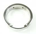 Mens baraka 18k white gold wedding band screw ring