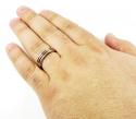 Mens baraka 18k rose gold & white stainless steel wedding band screw ring