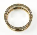Mens baraka 18k white & rose gold wedding band screw ring