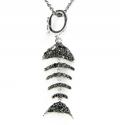 18k white gold black diamond zodiac pendant 0.35ct