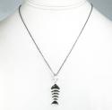 18k white gold black diamond zodiac pendant 0.35ct