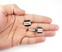 Mens baraka 18k rose & white gold gold & black ceramic cufflinks