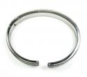 Mens baraka 18k rose gold & white stainless steel black rubber bracelet