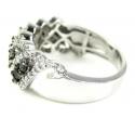 Ladies 14k white gold black & white diamond fashion ring 1.15ct