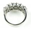 Ladies 14k white gold black & white diamond fashion ring 1.15ct