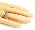 Ladies 14k yellow gold black & white diamond fashion ring 1.15ct